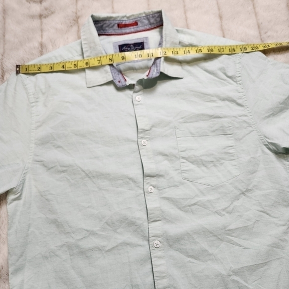 Men's Casual shirt Button down Short sleeves Cotton Size XL ACROSS THE POND - Picture 11 of 14